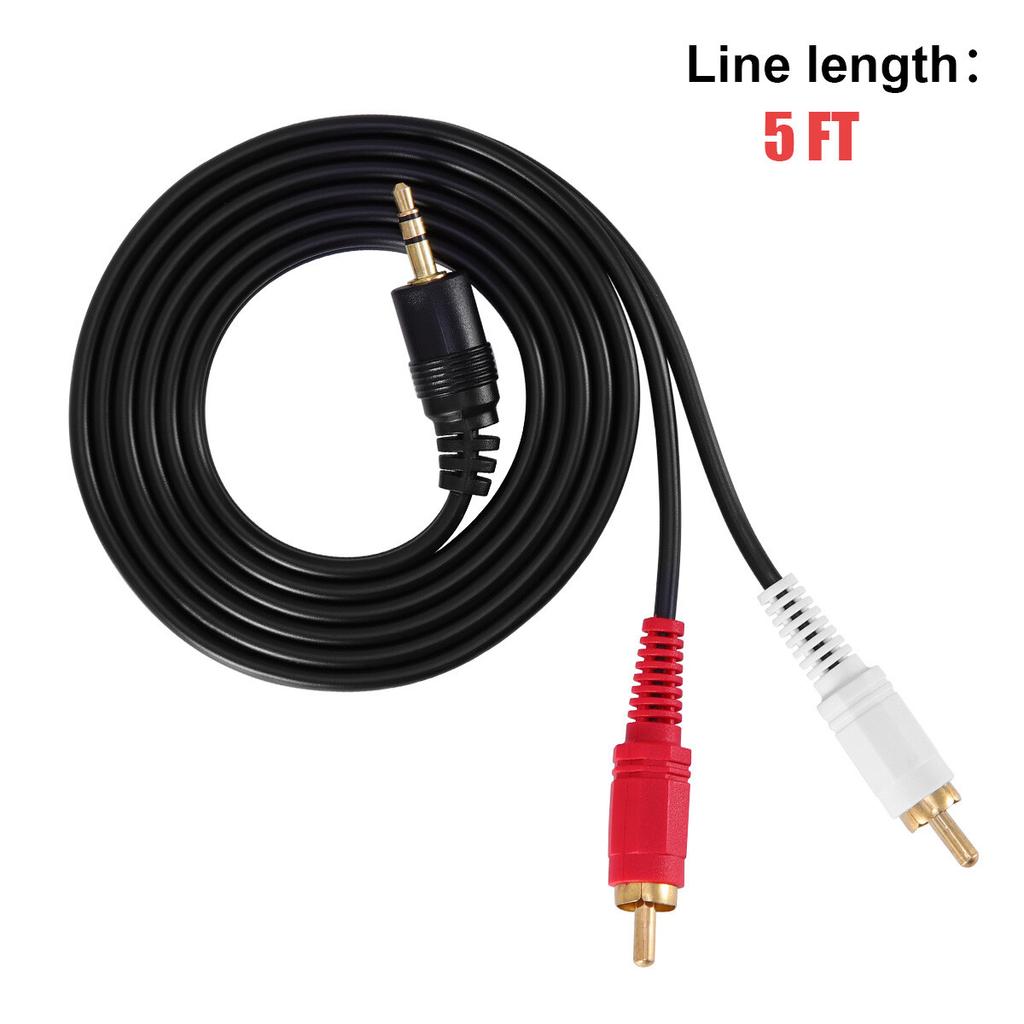 3.5mm to RCA Cable 2RCA to AUX Cord 2-RCA to 3.5mm Adapter Stereo Audio Y-Cable