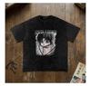 Tričko Hunter x Hunter Chrollo Lucilfer, Vintage Prané Anime Tričko, Tričko s Grafikou Fantomové Legie, Oversized Bavlna 250 GSM Streetwear