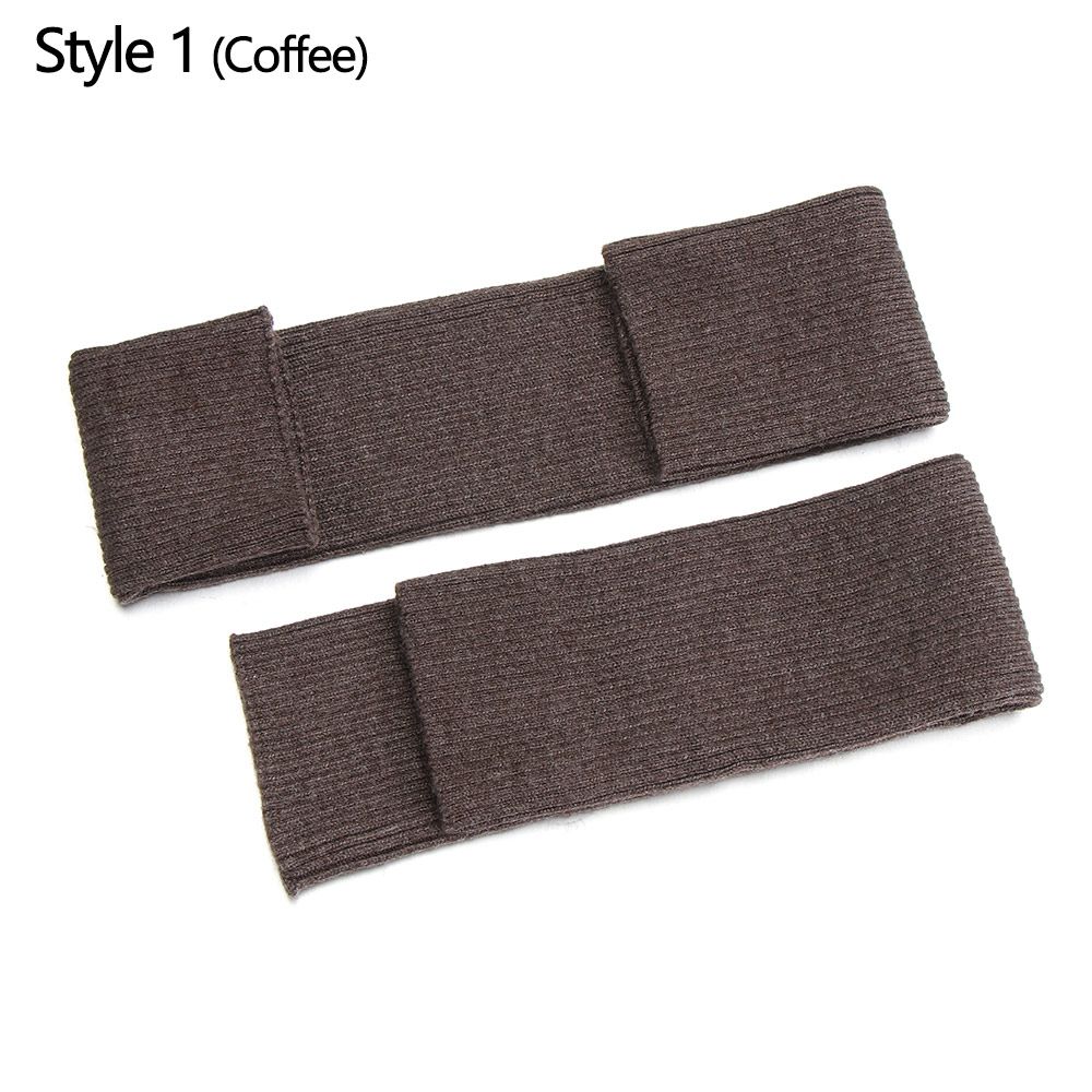 

Warm Elbow Protection Winter Cashmere Blend Knitted Long Gloves Arm Sleeve Mittens False Sleeves Style 1 кавовий