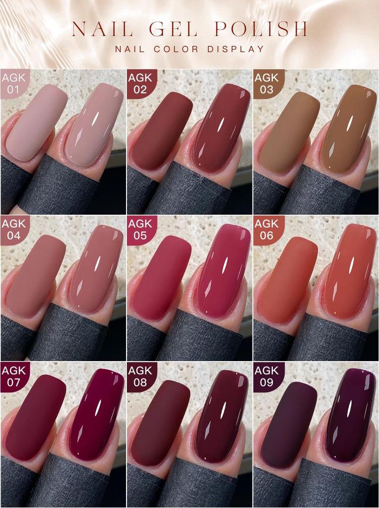 Red Dried Rose Gel Nail Polish Set 2025 - Salon Exclusive