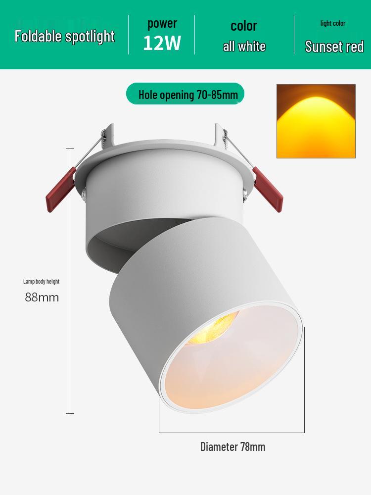 Adjustable Surface-Mounted Spotlight for Home and Shop Lighting