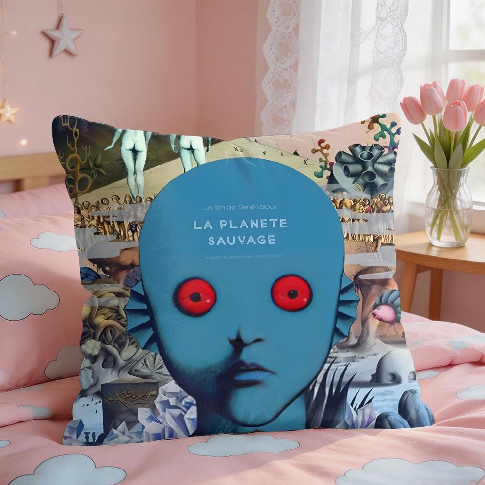 Fantastic La Planete Sauvage Cushion Cover Square Short Plush Pillow Case Living Room Sofa Home Decor Funda X
