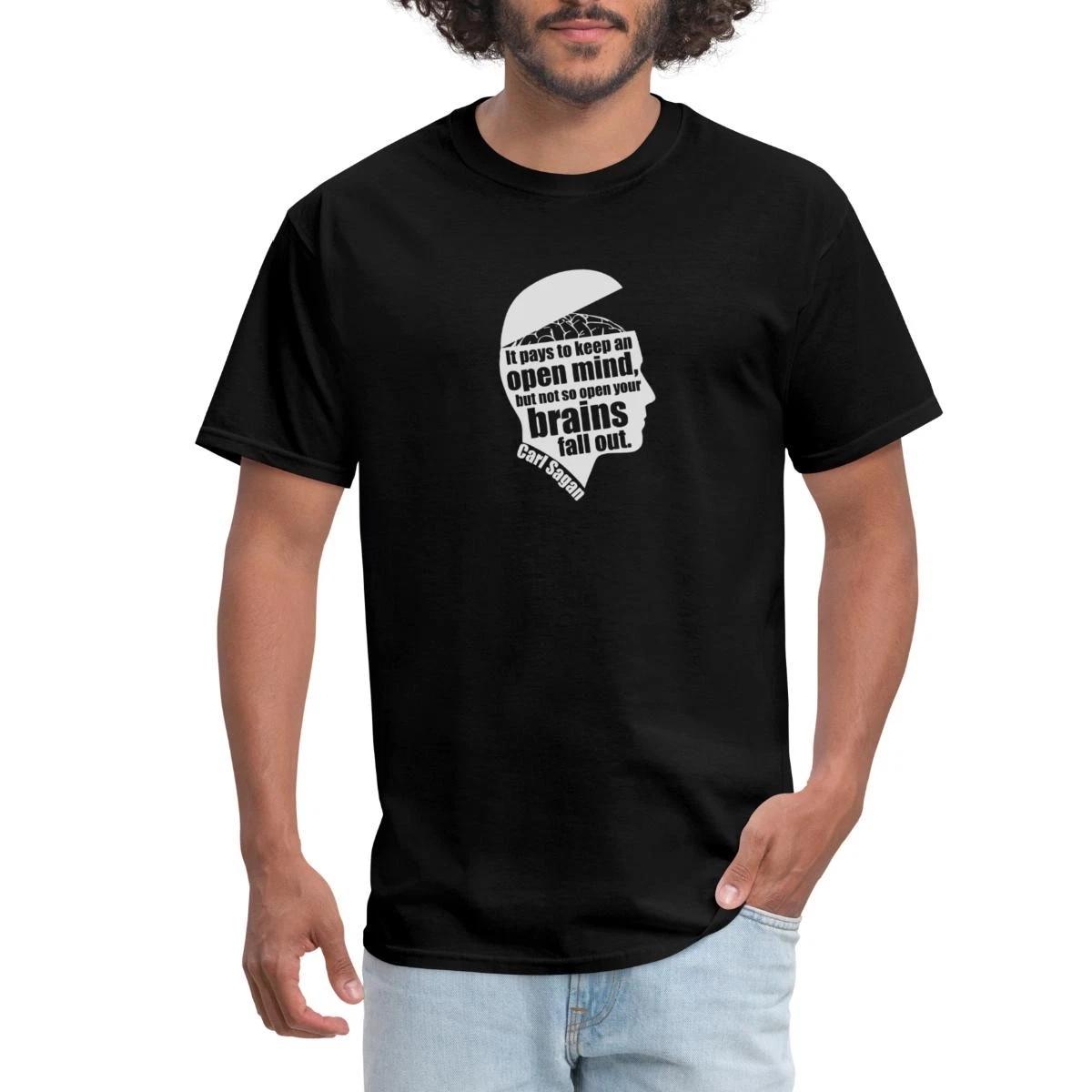 Carl Sagan Open Mind Inspirational Quote Men s T-Shirt L