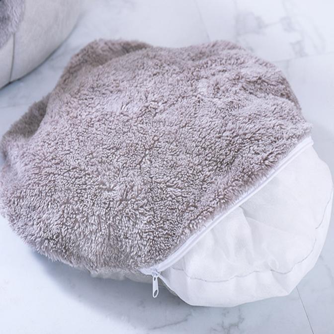 Foldable and Removable Cat Bed Self Warming for Indoor Cat Dog House with Mattress Puppy Cage Lounger Grey Ropa Para Perro Drop