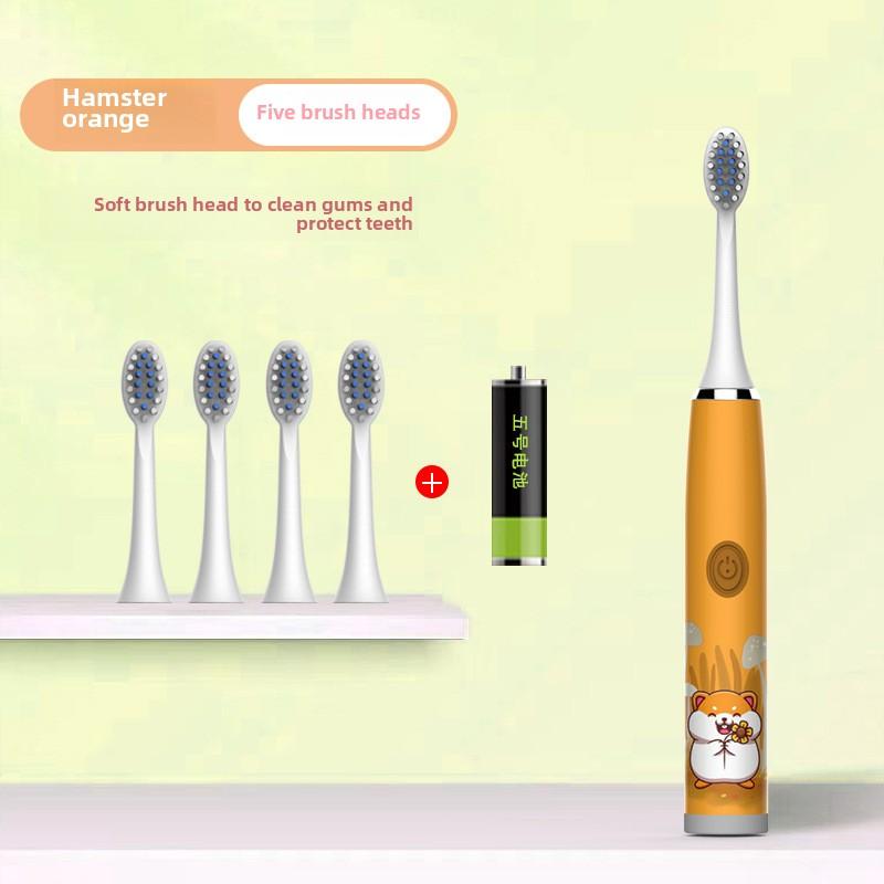 Children's Electric Toothbrush Cartoon Soft Hair IP7 Waterproof Sonic Automatic Ten Thousand Hair Brush U-shaped Toothbrush