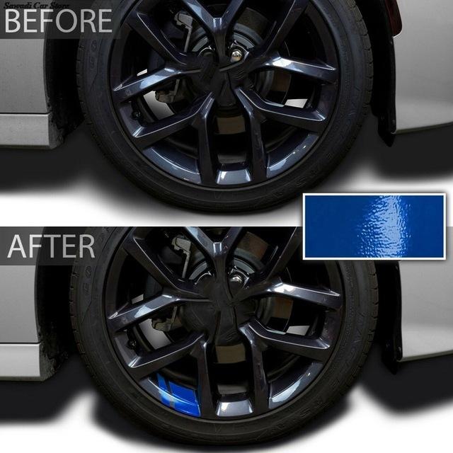 2/6 STÜCKE Reflektierender Auto Rad Aufkleber Druckkleber Auto Rotes Zubehör Autoaufkleber Radnabenaufkleber