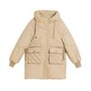 Neuer Herbst- und Winter-verdickter Daunen-Baumwollmantel mittellang Damen Koreanischer Stil Locker Kapuzen-Baumwolljacke Freizeit-Baumwollmantel