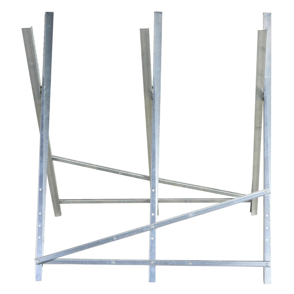 Portable Sawhorse Heavy Duty Steel Adjustable Work Support, Foldable Sawhorse Stand 100 kg Weight Capacity, Silver Tone
