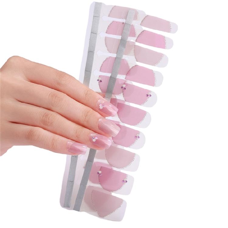 Gradient Nail Art Stickers Full Wrap Nail Stickers Self-Adhesive Nail Art Decals