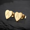 2025 Women's Retro Stainless Steel Alphabet Stud Earrings: Geometric & Simple Design