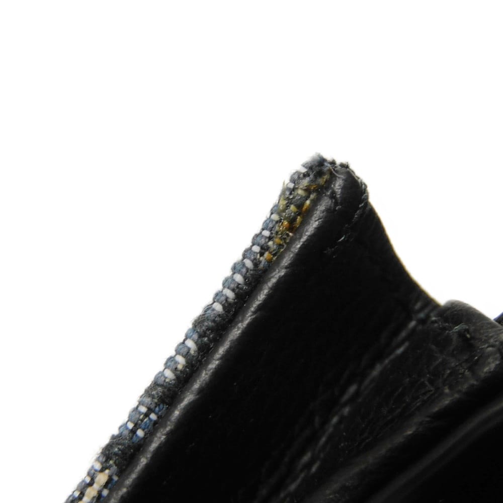 Used 10656 Oblique Jacquard Compact Wallet 2OBBC110YSE_H05E 7942 Black Japan Exclusive Logo Cotton Beige Unisex from