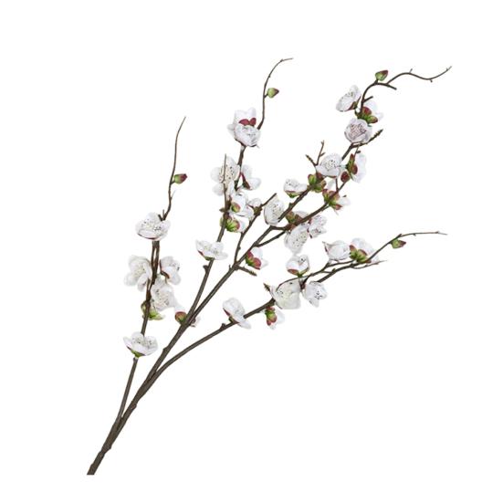 Artificial Cherry Blossom Branches 34.6 Inch Faux Plum Blossom Realistic Flower Arrangement for DIY Home Wedding Party Decor