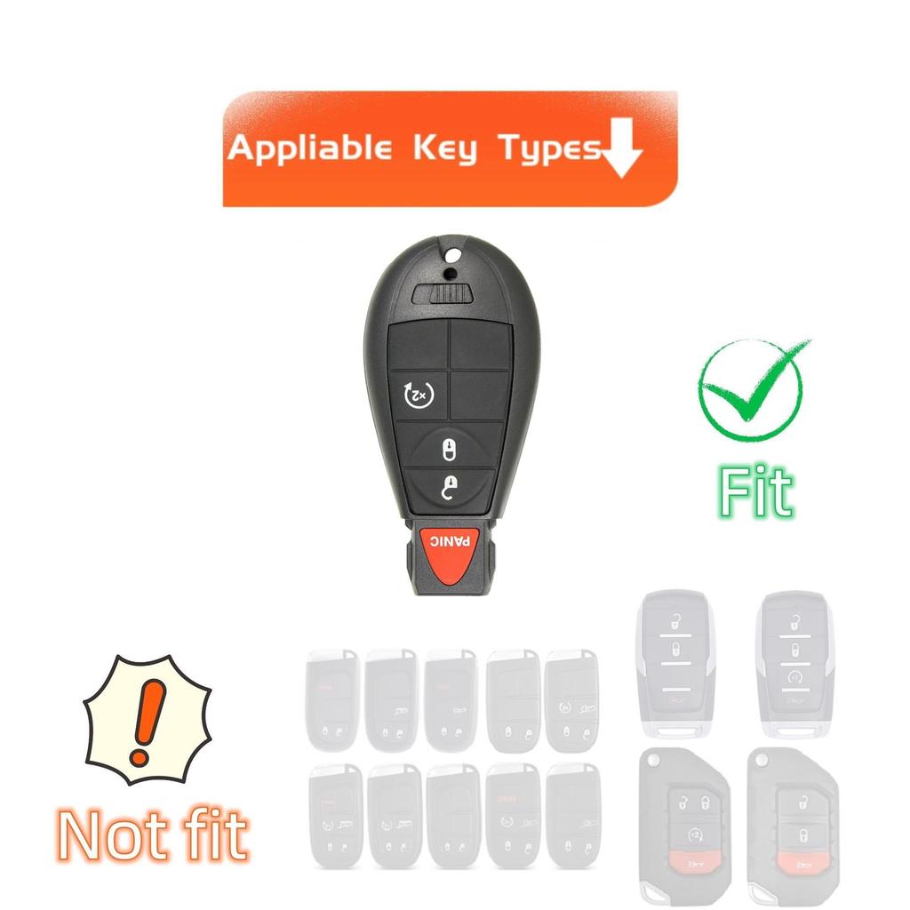 Schlüsselanhänger-Abdeckung für Dodge Ram 1500 Challenger Charger Durango Grand Caravan Journey Chrysler 300 Town Country für Jeep Keyless Entry