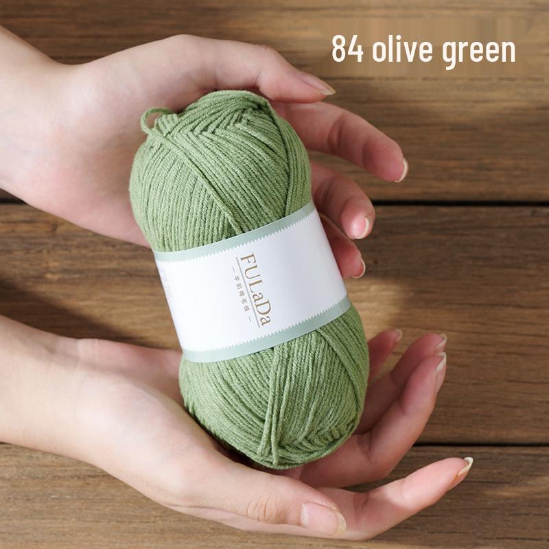 Baby 4-fädig gekämmte Milchbaumwollgarnknäuel zum Handstricken & Häkeln - DIY Puppe, Pullover, Schal Materialpaket