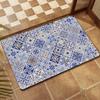 Retro Persian Grid Ethnic Style Diatomaceous Mud Floor Mat Bathroom Absorbent Anti Slip Foot Mat Entrance Foyer Door Mat