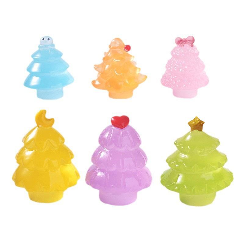 Ornamente drăguțe luminoase pe timp de noapte, colorate cu scenă de zăpadă și accesorii transparente pentru pomul de Crăciun pentru Crăciun