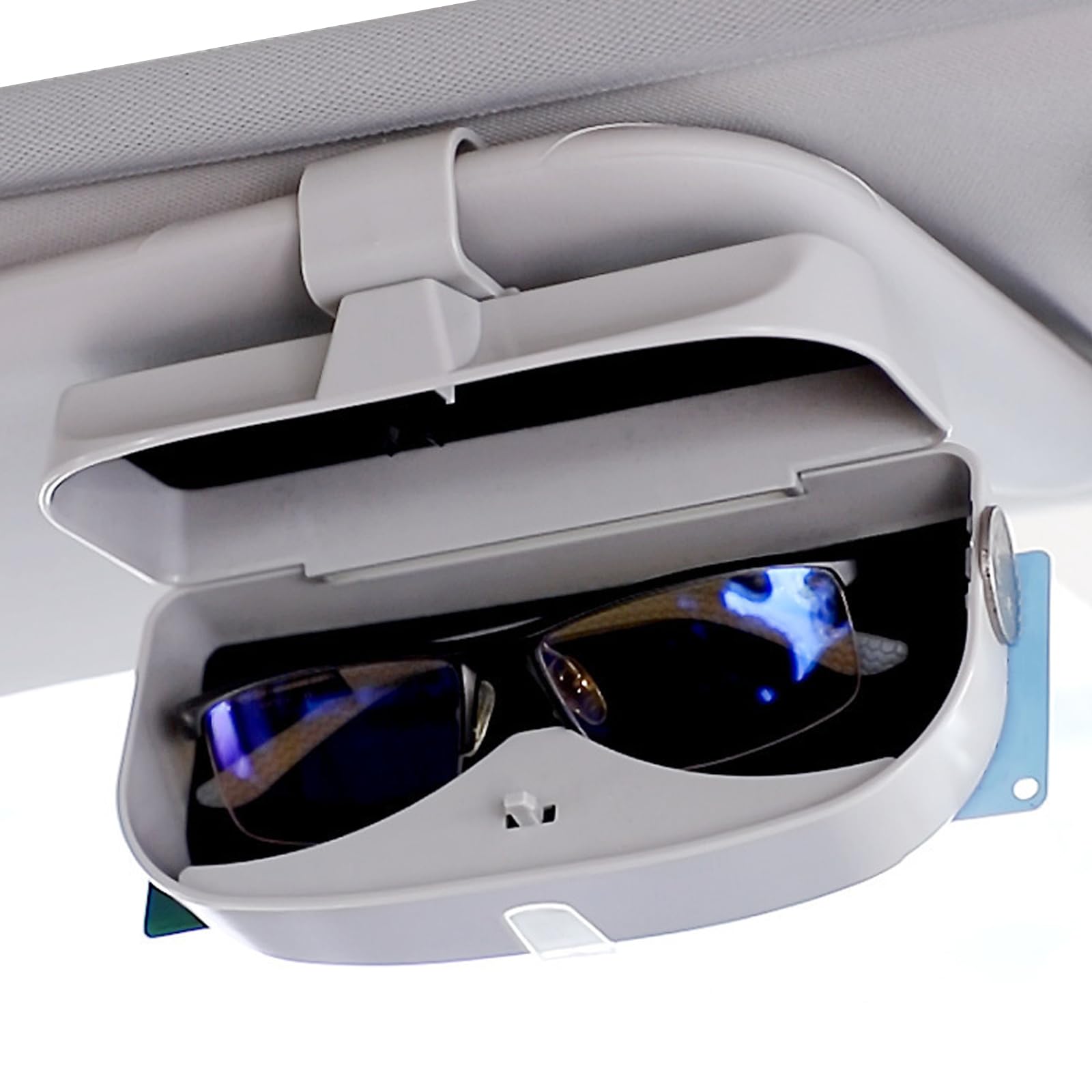 

[Garqitwan] Car Sunglasses Case, Eyeglass Holder, Sunglasses Holder, For Cars, Glasses Case, Card Holder, Length 17 cm Width сірий колір