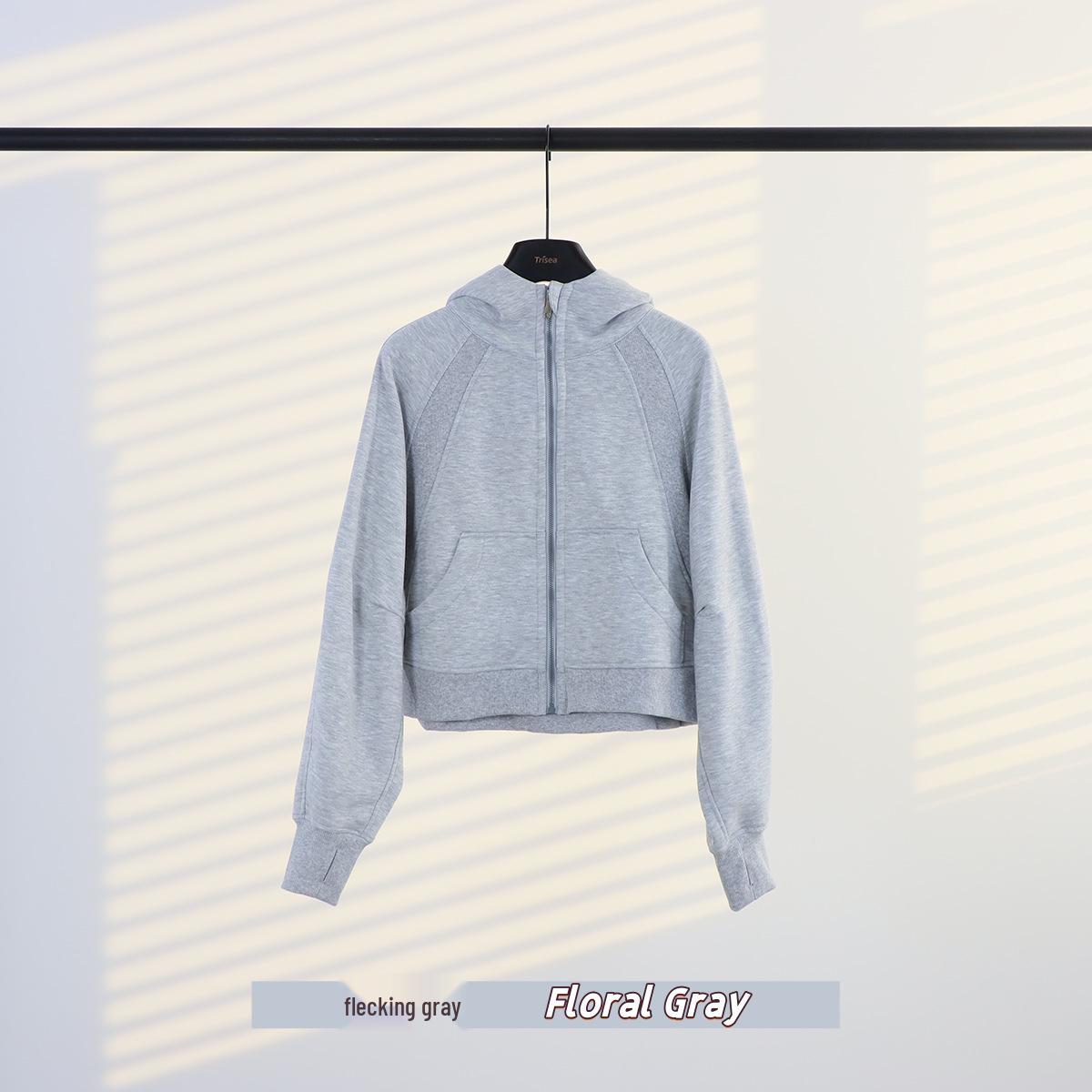 Lulu Yoga Full Zip Loose Hooded Sweatshirt - Women s Casual Plus Velvet Top Outerwear XXL