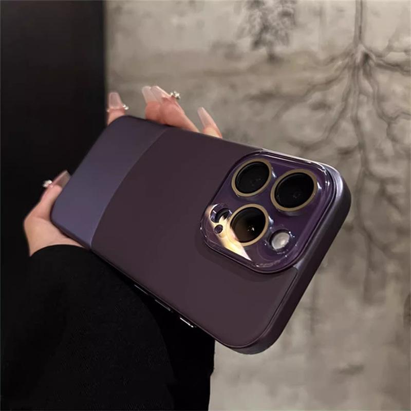 

Подходит для чехла для мобильного телефона Apple 16 Promax, кожаный узор, сращивание, кристальная линза, высококлассный, iPhone 16, полностью закрывающий твердый чехол iPhone11