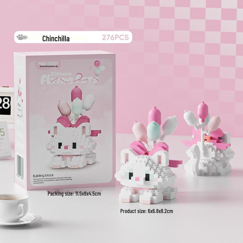 Compatible LEGO Animal Building Blocks: Husky & Orange Cat Set - Educational Toy Gift for Boys & Girls