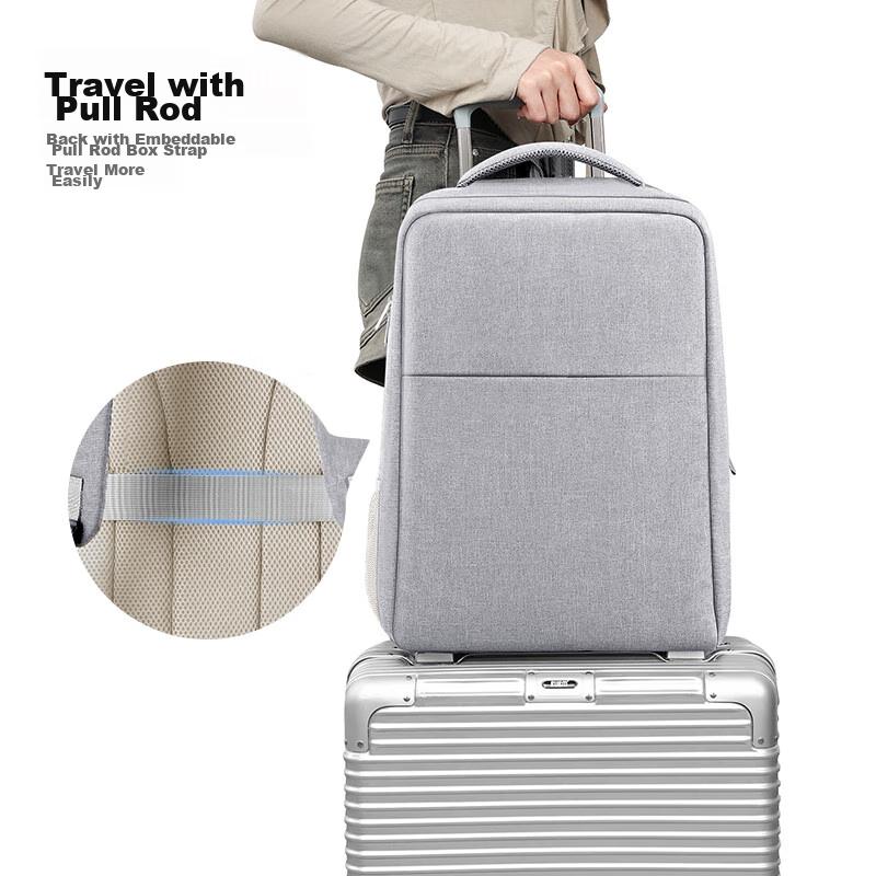 Biyoumei Laptop Backpack, Business Travel Bag, 16-Inch Capacity, Suitable for Lenovo, ASUS, Dell