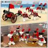 MOC Royal Navy Soldier Officer Sailor Minifigure Cannon Building Block Toy