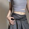 Spicy Girl Long Double-layer Belt Gothic Y2K Belt Trend Punk Waistband  Female