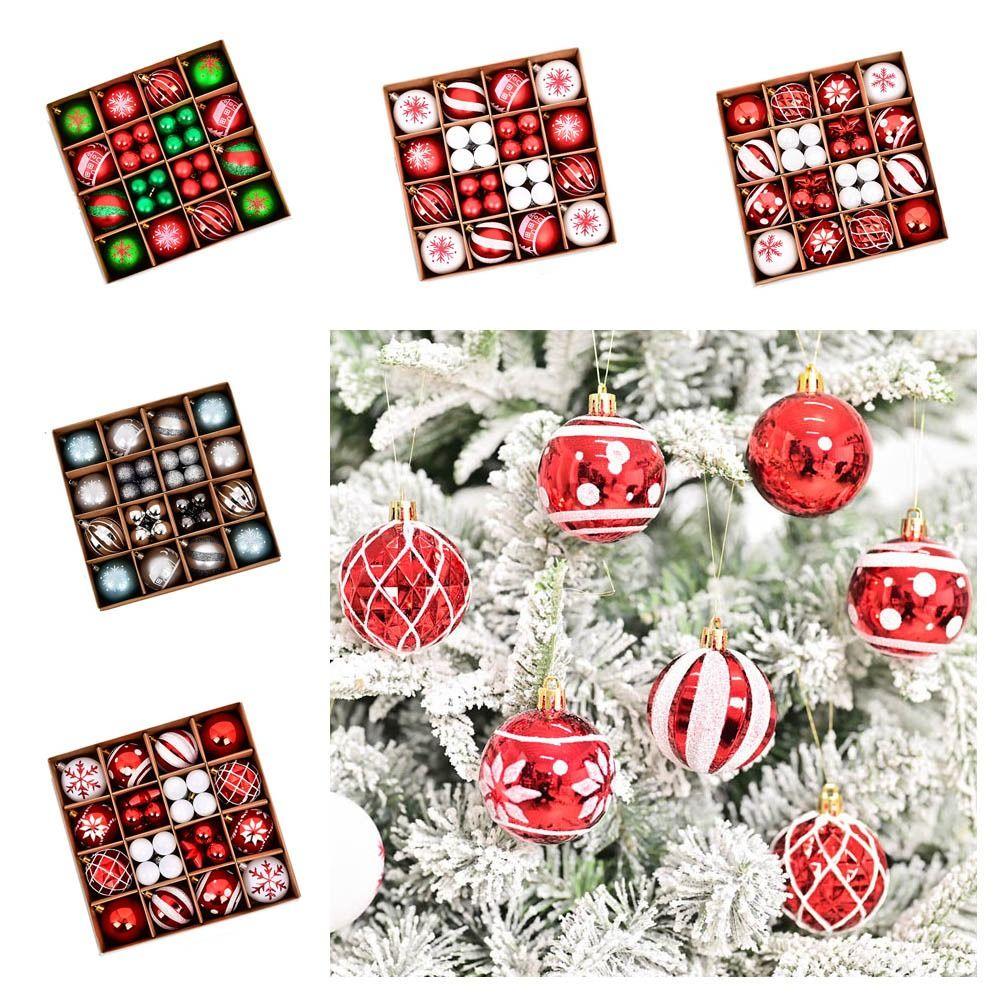 Kunststoffbemalte Kugel Weihnachtsbaumschmuck Bastelarbeiten Weihnachtsbaumschmuck Weihnachtsdekorationen zum Aufhängen
