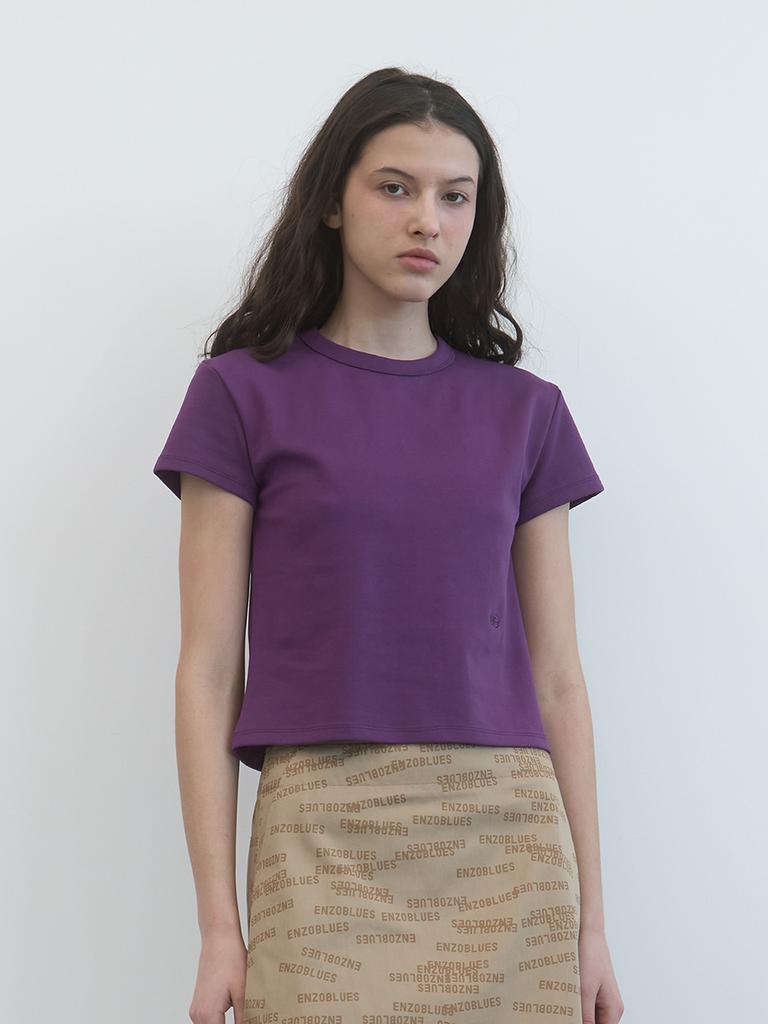 ENZO BLUES Regular Cap Sleeve T-Shirt (Purple)