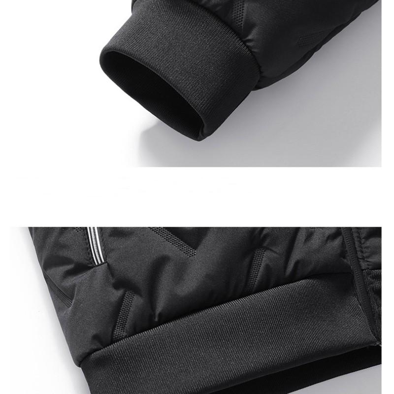 Men's Autumn and Winter Plus Cashmere Cotton-padded Jacket Dad Coat