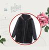 Women's Fleece-Lined Denim Hooded Jacket: Mid-Length, Warm, Fashionable Autumn/Winter Coat for Middle-Aged & Elderly Moms.