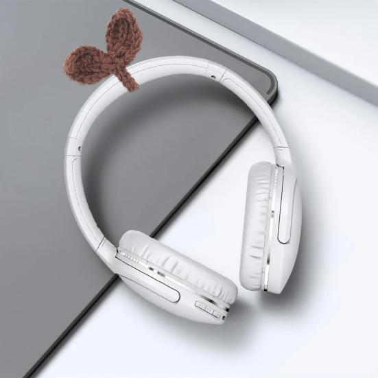 

В’язаний гачком Bud Sprout Аксесуар для навушників Закладка Бавовняна краватка ручної роботи Зелений кавовий кабель В’язаний гачком подарунок для книголюбів Любителі музики зелений