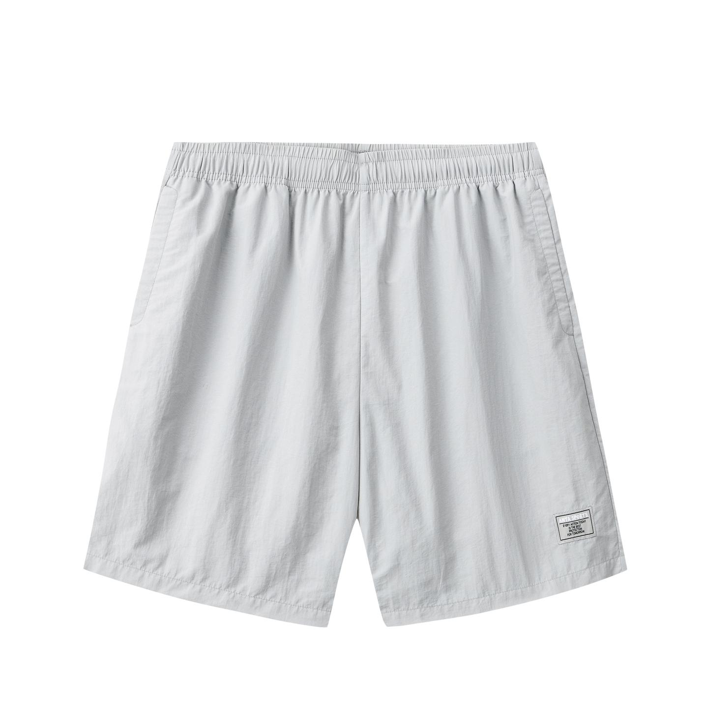 Anta Mens Woven Five-Point Shorts Men shorts Chip-Gray 952628502-1 S