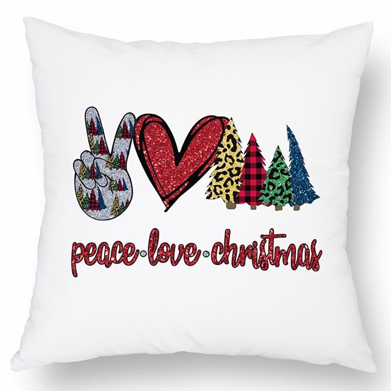 Νέα Χριστουγεννιάτικη Λινή Τυπωμένη Μαξιλαροθήκη Σπίτι Καναπές Σαλόνι Διακοπές Ανθεκτικό στη Βρωμιά Μαξιλάρι