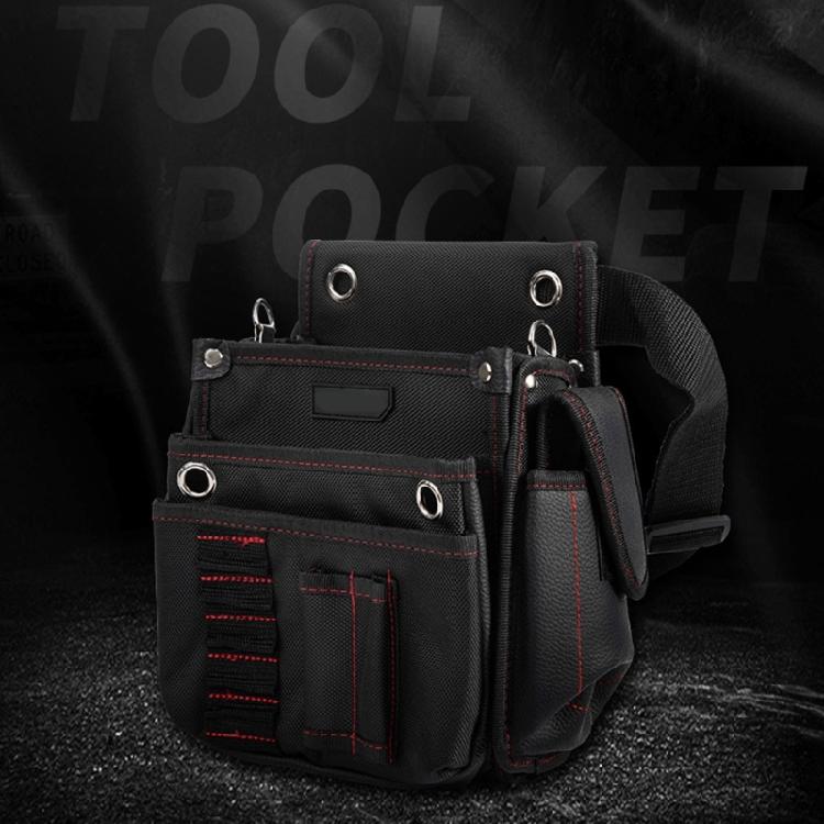 Multi Pocket Tool Pouch Waterproof Waist Belt Tool Bag Organizer with Adjustable Belt Waist Pack for Electrician Work