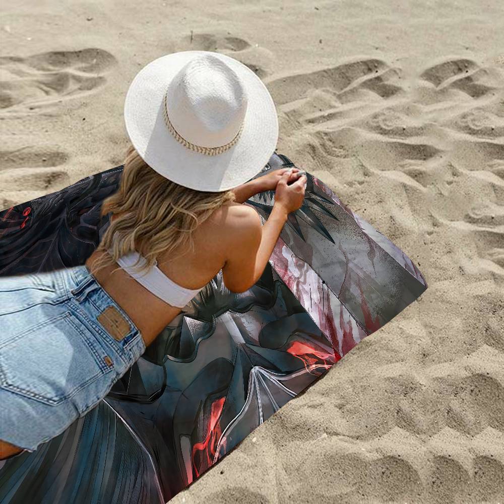 Anime Berserk Microfiber Beach Towel Absorbent Quick Dry Soft Yoga Swimming Resort Mountain Climbing Towel