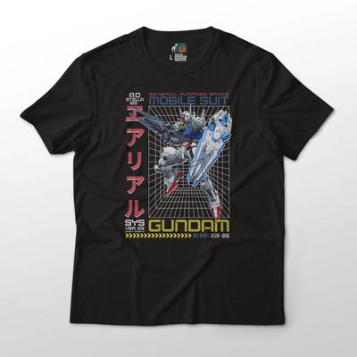 Witch From Mercury XVX-016 Gundam Aerial Anime Grafik Kunst Baumwolle T-Shirt
