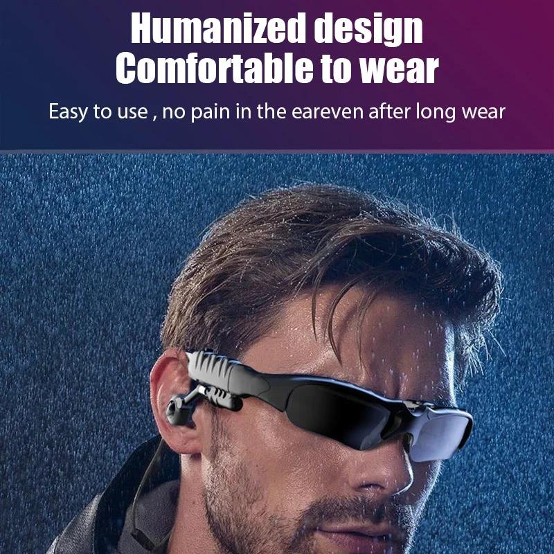 Bluetooth Wanderbrille Smart Glasses Stereo Hören Kabelloses Headset UV-Schutz Polarisierte Gläser Sonnenbrille Kopfhörer