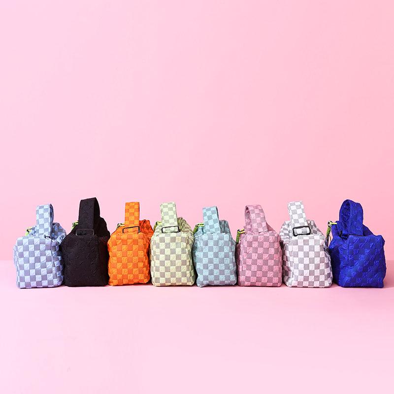 Plaid Large Capacity Crossbody Shoulder Bag with Wide Strap