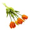 5 Heads Tulip Artificial Flower Multicolor Green Leaves Simulation Tulip Flower Photo Props Floral Arrangement Faux Flower