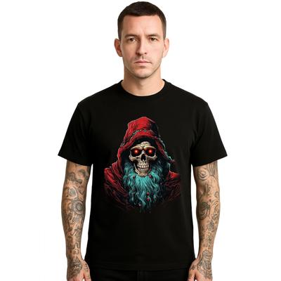 Santa of Darkness Skull Skeleton Abstract Novelty Mens TShirt Party Gift Top Tee