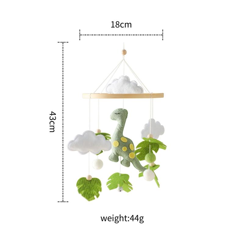 Air Balloon Baby Rattle Toys Wooden Mobile Musical Bed Bell Hanging Toy 0-12 Month Newborn Infant Crib Gift Holder Brackets