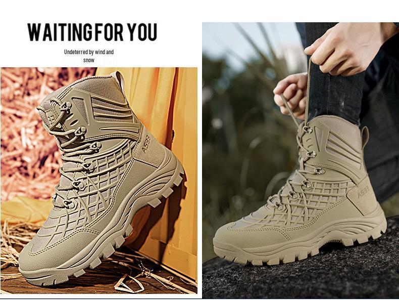 Men's Plus Size Durable Combat and Hiking Boots for Special Forces