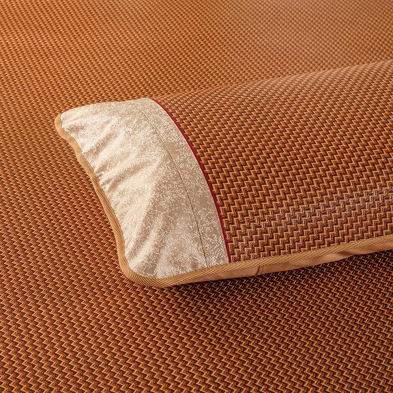Thickened Foldable Summer Ice Silk and Rattan Sofa Cushion Mat with Wool Material