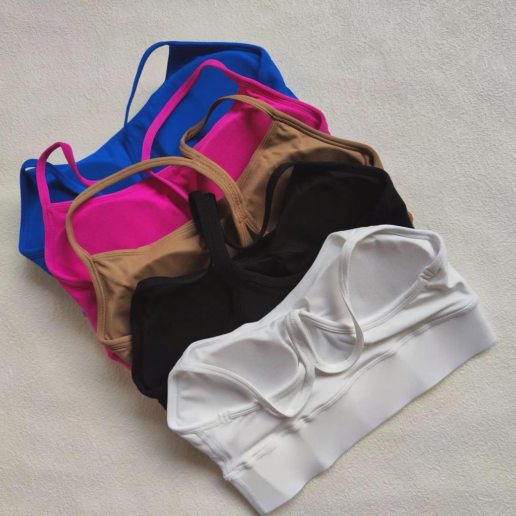 LULU Nude Y-Back Sport-BH – Reine Farbe, Westen-Stil für Outdoor-Fitness und Yoga