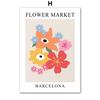Flower Poster Canvas Painting Abstract Art Flower Market Print Nordic Style Wall Art Picture for Living Room Home Decoration