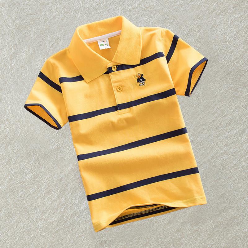 Children Kids Baby Boys Cartoon Print Tee Polo T-shirt Tops Clothes