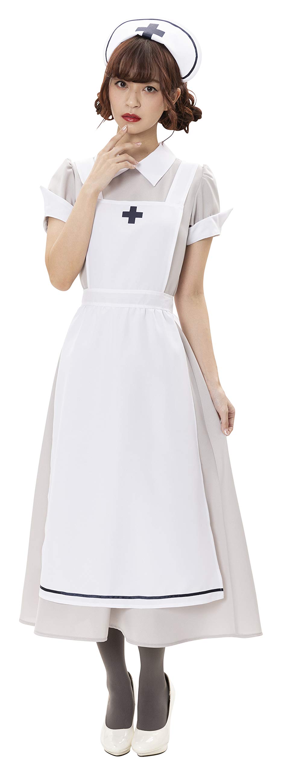 

Clearstone Classic Long Cosplay Halloween Classic Long Nurse M Gray Women s