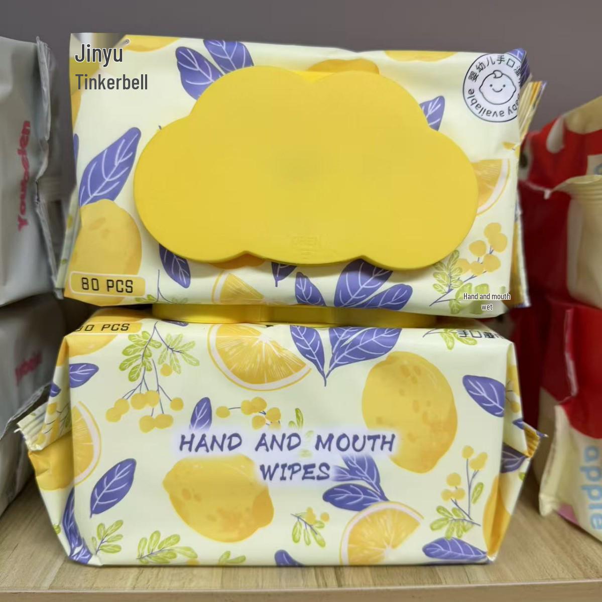 Очень большие влажные салфетки для детей с крышкой - 80 утолщенных листов для мамы и малыша 02586