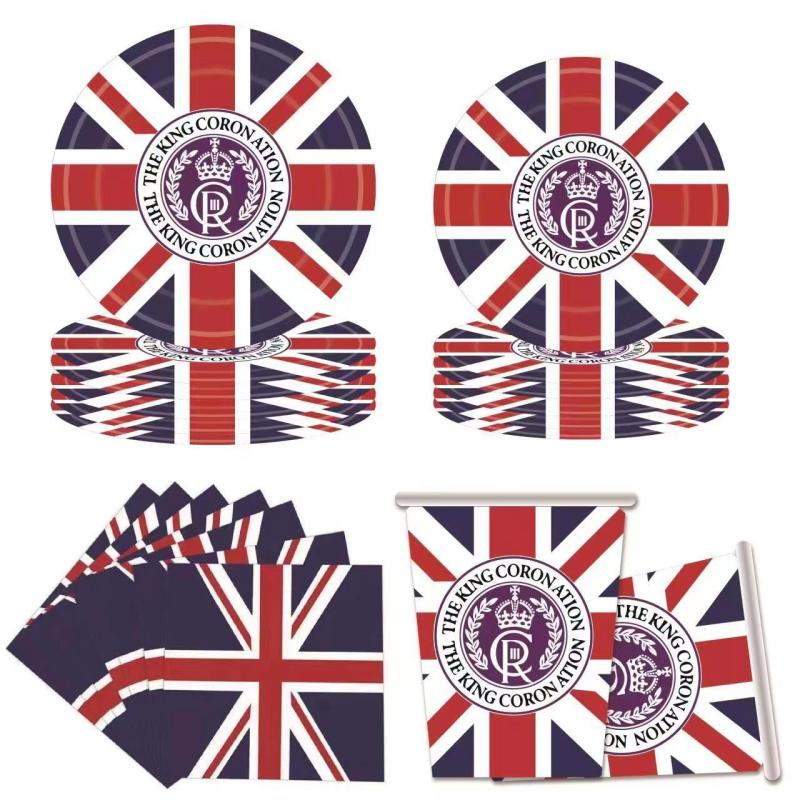 

Iii Charles King Disposable Party Supplies Tableware Plates Cups Paper Towel Letters